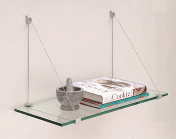 contemporary glass wall shelf 1024K  CR Laurence 