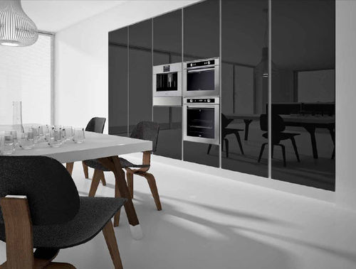 contemporary high gloss lacquered kitchen CRISTAL AND ECLISSE Corazzin Group - Contract & hotel