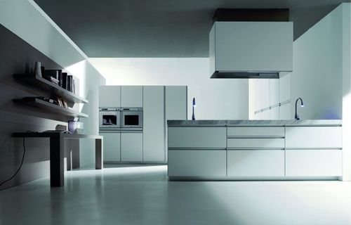 contemporary lacquer kitchen (with island) UNIKA by Giancarlo Vegni EFFETI INDUSTRIE