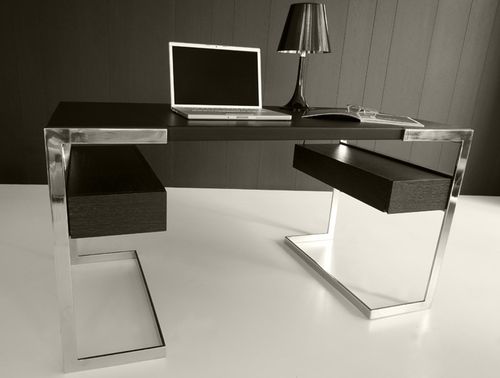 contemporary leather office desk FLORENCE SABINOAPRILE/Interior Design