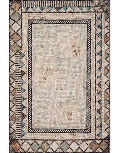 contemporary motif rug synthetic ANCIENT MOSAIC CLAY LIORA MANNE