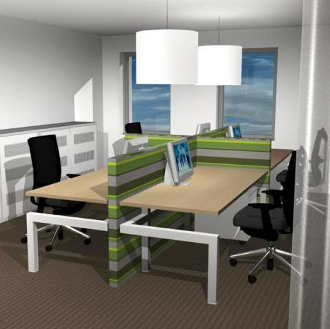 contemporary multiple workstation for open-space TOOL Kembo