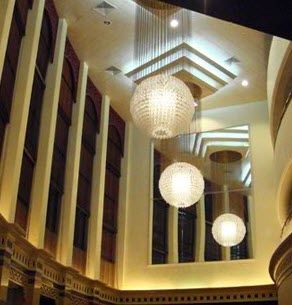 contemporary pendant lamp (blown glass) GOLDEN TULIP HOTEL, SEEB, OMAN - 8467 Kalmar Lighting