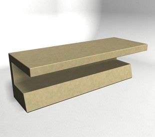contemporary public bench in concrete WS-134 Wausau Select