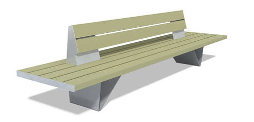 contemporary public bench in concrete and GRP BAN PRFV 3,37 M by Rubio, Carlos  DAE