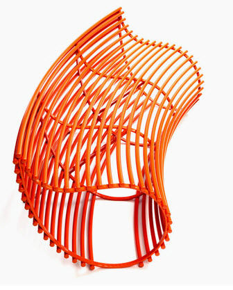 contemporary public bench in metal KIRV LO-RISE Kirv