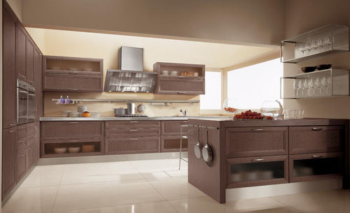 contemporary solid wood / stainless steel kitchen FOSCA CUCINE LUBE