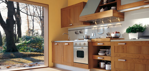 contemporary solid wood / stainless steel kitchen NATURASIA by Centro Stile GeD  GeD cucine
