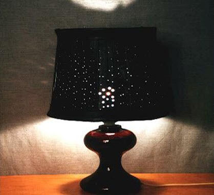 contemporary table lamp in reclaimed material BLACK STAR Wheels-on-Fire