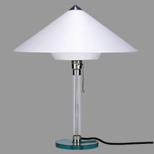 contemporary table light (cotton) WG 28 by Wilhelm Wagenfeld Tecnolumen