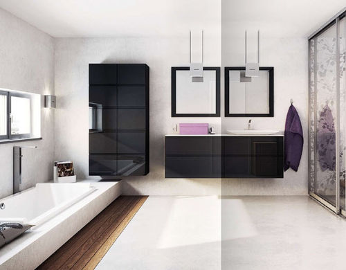 contemporary wall-mounted washbasin cabinet STRAIGHT HTH K&oslash;kkener
