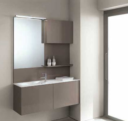 contemporary wall-mounted washbasin cabinet FLEXIA 7 Geromin