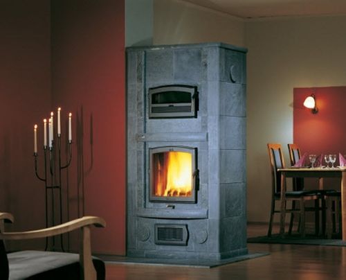 contemporary wood-burning stove (with oven) LYDIA SOLO 3 NunnaUuni