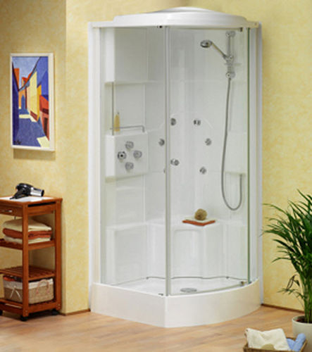 corner shower cabin with pivot door TEMPOFIT 1000X750 Roth France
