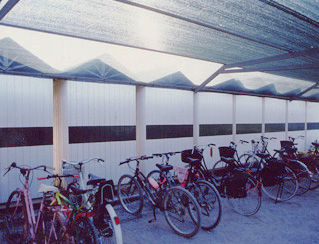 cycle stand with shelter for public spaces EMIS FRANCE