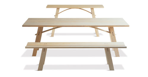 design bench in certified solid wood (FSC-certified) CLIFTON by Terence Conran BENCHMARK