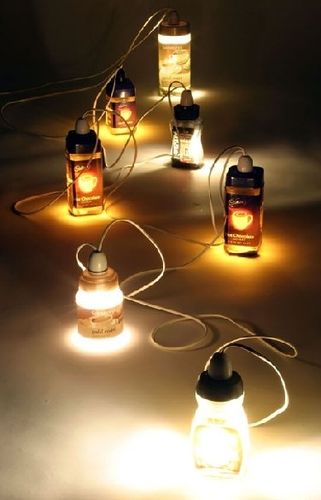 design portable lamp in reclaimed material JAR JAR LIGHTS by Sebastian Hejna Farm
