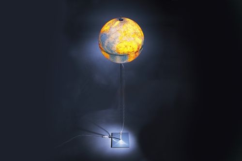 design PVC floor lamp GLOBE by Michael R&ouml;sing ABSOLUT LIGHTING