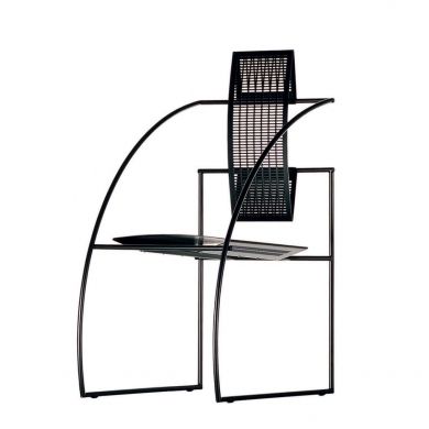 design sled base chair with armrests by Mario Botta QUINTA - 605 ALIAS