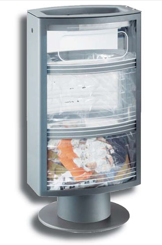 dust-bin for public spaces with integreted ashtray VIGIMAGNUM Lago
