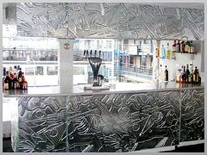 etched pattern float glass panel (for tables, counter-tops) SPECIALITY Central Canadian Glass Inc.