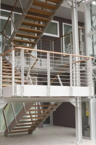 exterior half-turn staircase for commercial buildings PARK MOIRE'