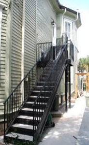exterior straight staircase STAIRWAYS inc