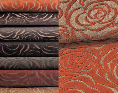 flower fabric CHENILLES : ROSAE ROSAM  CREATIONS METAPHORES