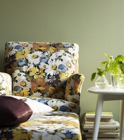 flower fabric for upholstery POPPY SAND BERG