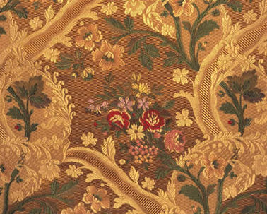 flower lampas fabric CHOISEUL  CREATIONS METAPHORES
