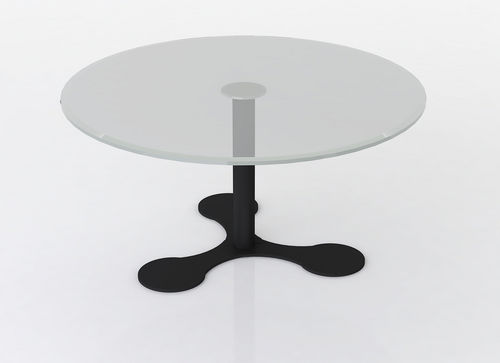 glass contemporary coffee table (metal base) ADELPHI Swanky Design - Premium Contemporary Furniture