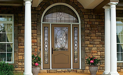 glass pane fitted entrance door in fiber glass CLASSIC-CRAFT&reg; CANVAS COLLECTION&trade; THERMA-TRU DOORS