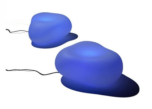 illuminated contemporary pouf PEBBLE by Karim Rashid Feek