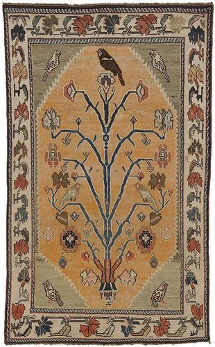 indian geometric patterned rug in wool (Gabbeh, handmade) GABBEH Warp & Weft