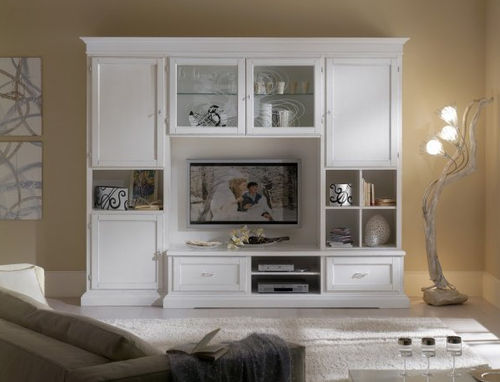 lacquered wood traditional TV wall unit FIRENZE : 904 VACCARI CAV. GIOVANNI