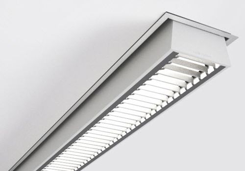 linear ceiling mounted fluorescent luminaire (for offices) TIME by Bengt K&auml;llgren ATELJE LYKTAN