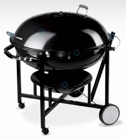 mobile charcoal barbecue RANCH&reg; KETTLE Weber USA