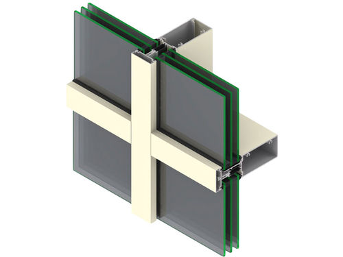mullion and transom curtain wall (aluminium and glass) XTHERM� SYSTEM 5500X EFCO