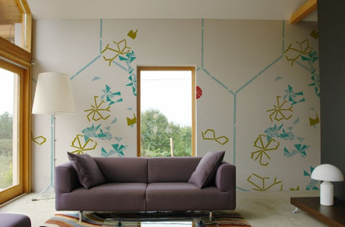 non-woven wallpaper: floral pattern KATSUMI GAF