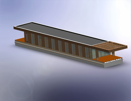 prefab ecological floating building for offices briare Hansen