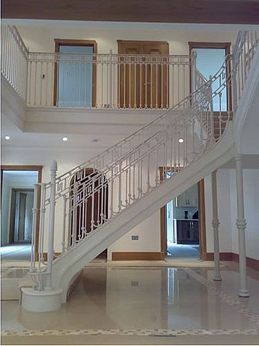 quarter-turn staircase with a lateral stringer New Forest Metal Work