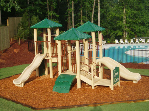 recycled rubber mulch floor for public spaces Safeplay Systems