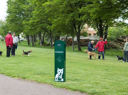 set of bag dispenser and dust-bin for dog excrements TOILEKAN : VTOG Benito
