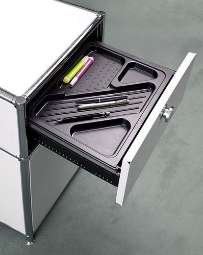 steel drawer pedestal (finish in natural paint) system4&reg; modular furniture Infinita Corporation