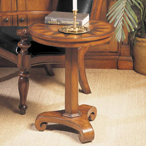 traditional pedestal side table SUNBURST NICHOLS & STONE