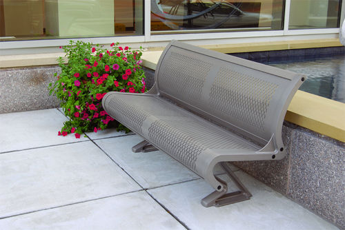 traditional public bench in metal (with backrest) DuMor, Inc.