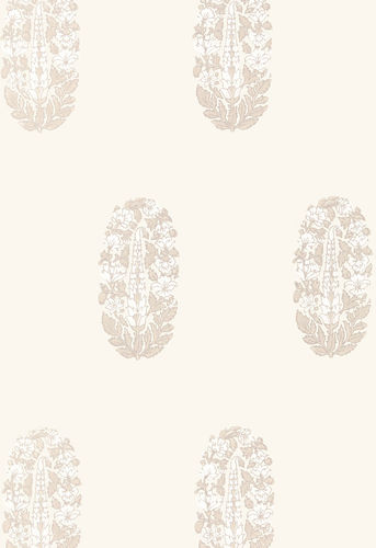 wall fabric ASKANDRA FLOWER OYSTER F. SCHUMACHER & CO.