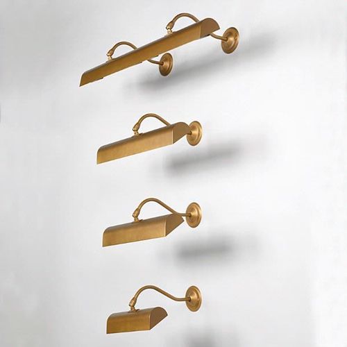 wall picture light (brass) PICTURE LIGHTS : SWAN NECK VAUGHAN