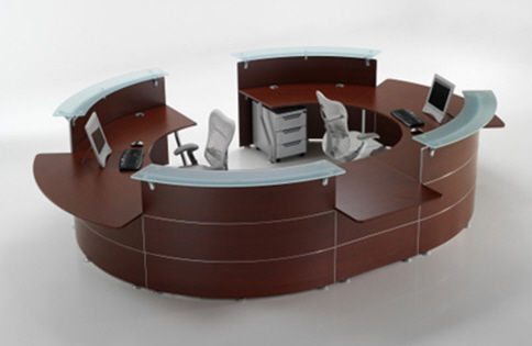 Wood Glass Desk on Wood And Glass Reception Desk   Abako   T   T International