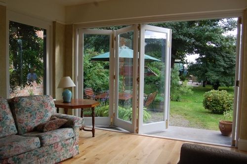 wooden fold-and-slide patio door Kingsbridge Joinery